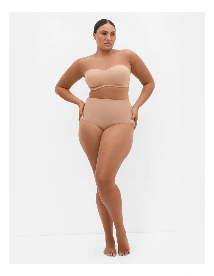 Luxe Bandeau Bra in Cafe image 1