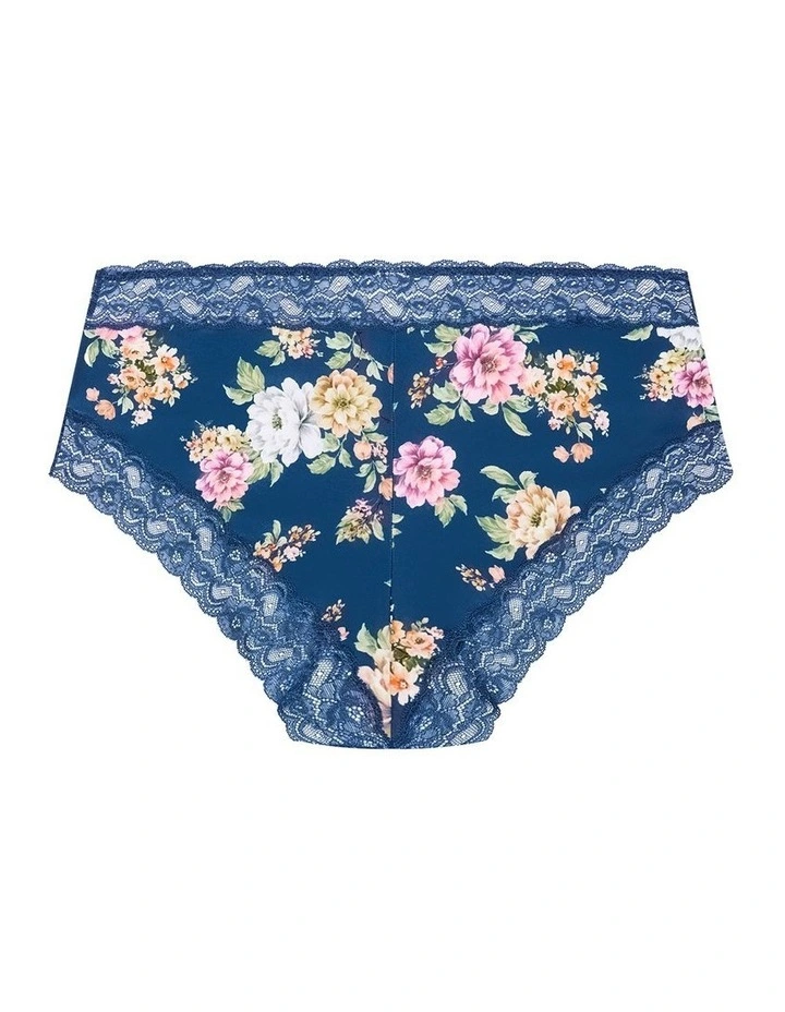 Hailey Print Cheeky Panty in Teal image 4