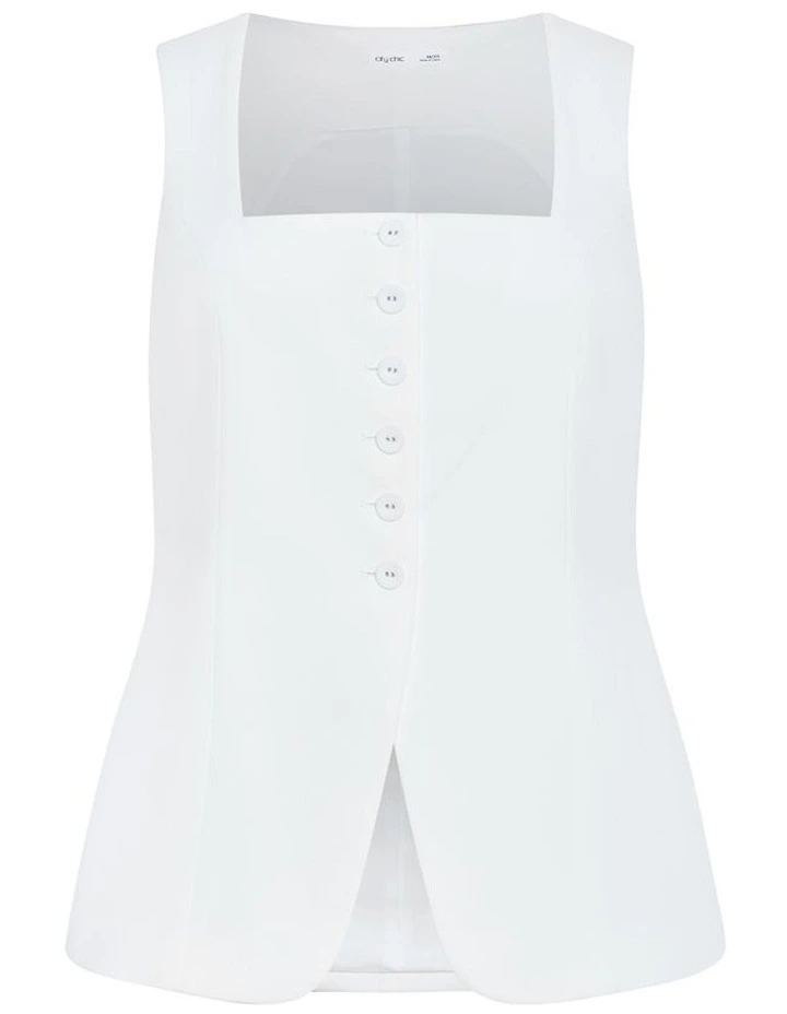 Abbie Vest in Ivory image 3