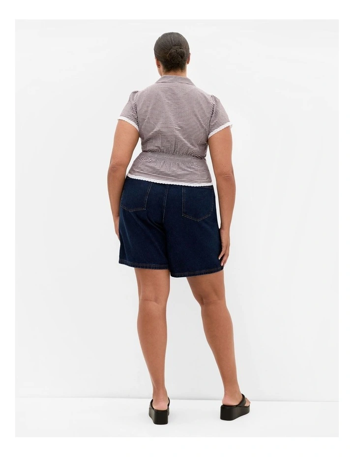 Eleni Gingham Shirt in Chocolate image 2