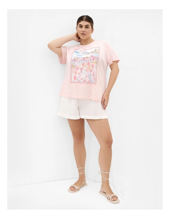 Postcard Tee in Blush image 1