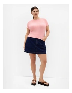 Karla Short Sleeve Tee in Peach