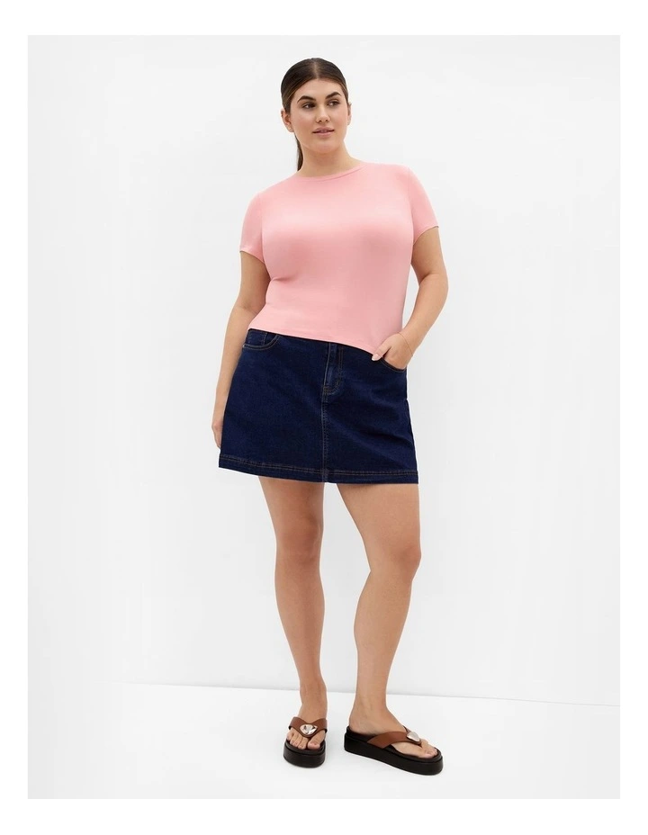 Karla Short Sleeve Tee in Peach image 1