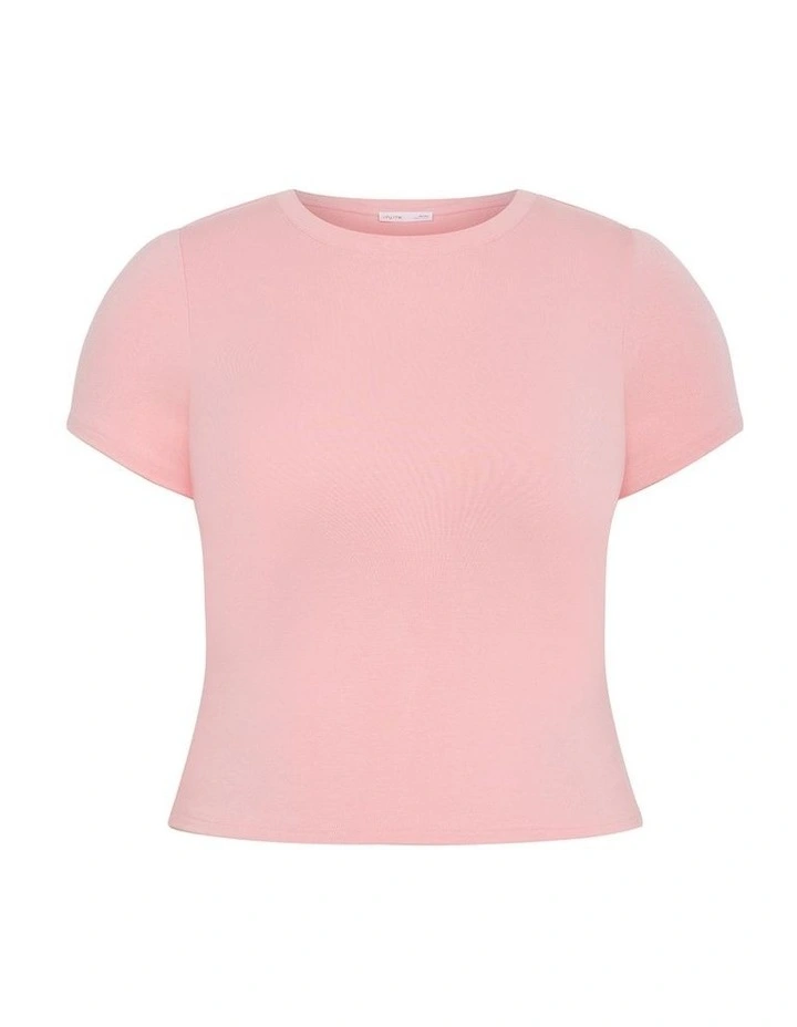 Karla Short Sleeve Tee in Peach image 3