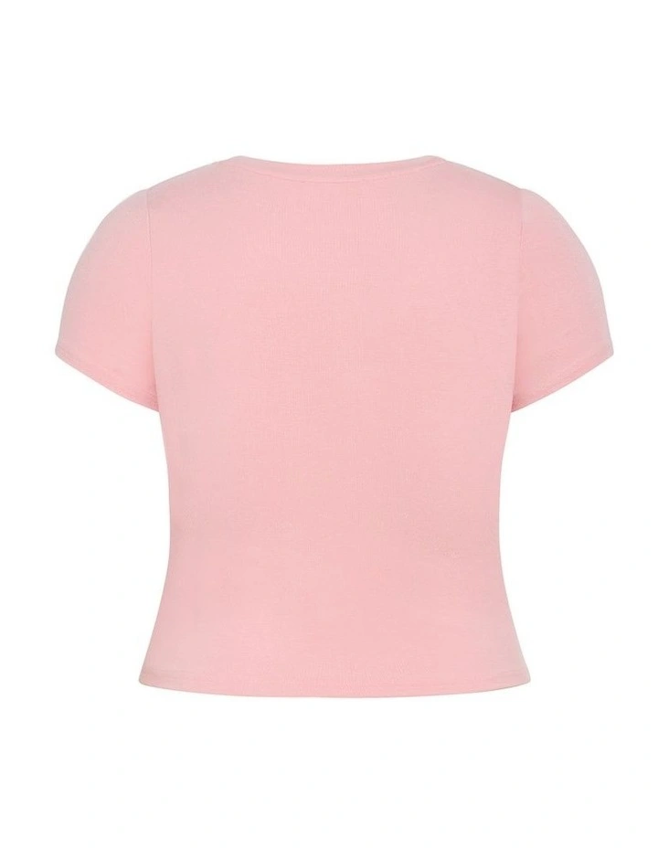 Karla Short Sleeve Tee in Peach image 4