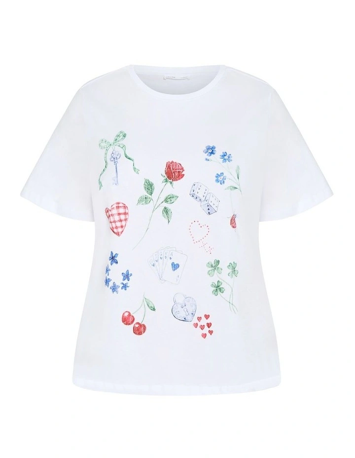 Checkmate Tee in White image 3