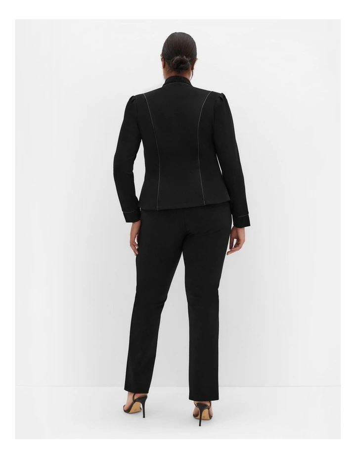 Piping Praise Jacket in Black image 2