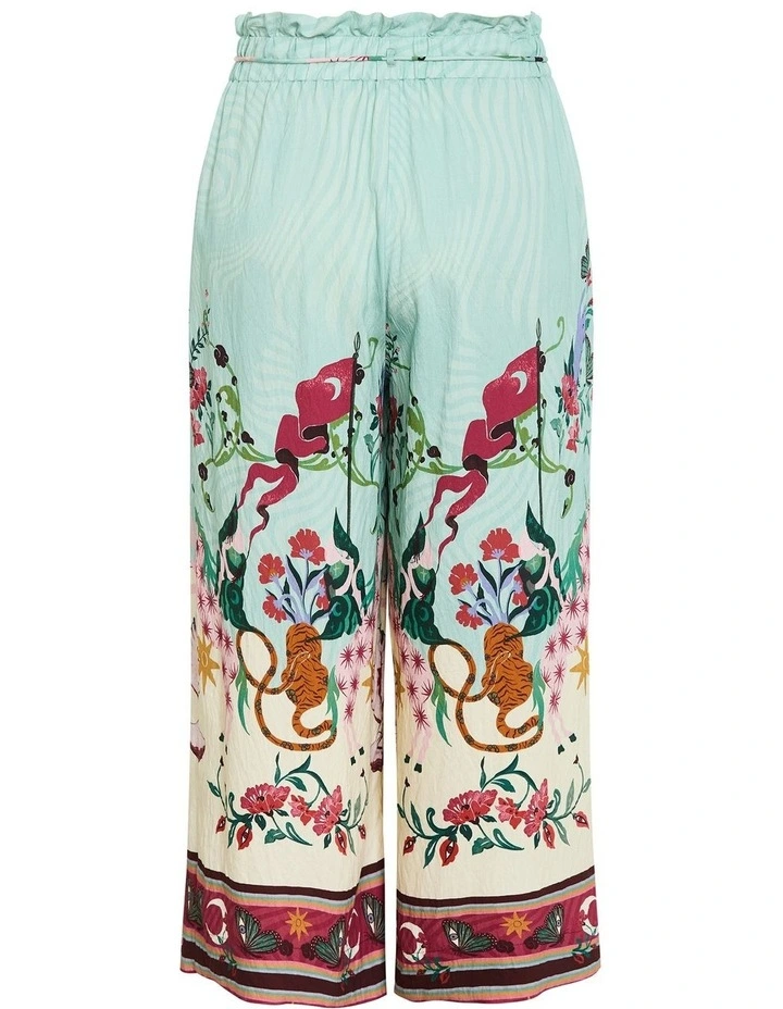 Athena Dreamscape Print Wide Leg Pant in Mint image 4