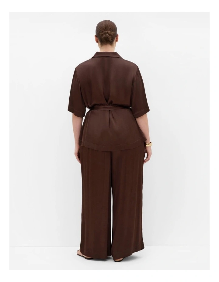 Kimberly Wide Leg Pant in Chocolate image 2