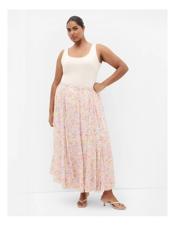 Vintage Ditsy Print Skirt in Multi image 1