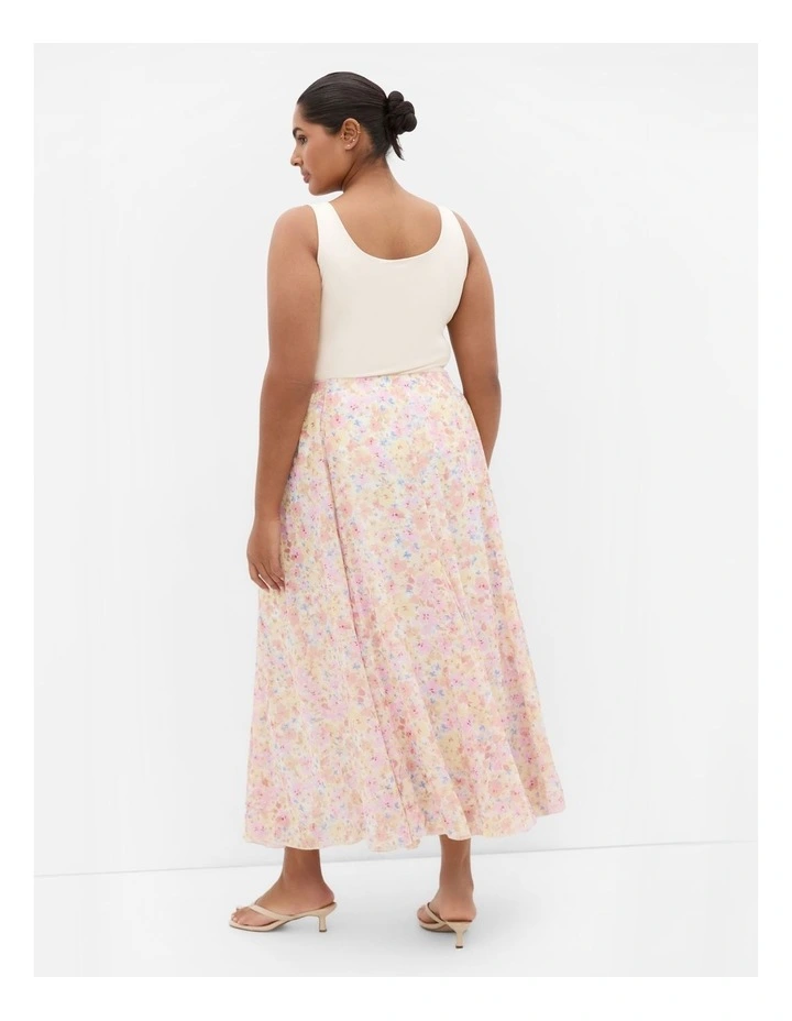 Vintage Ditsy Print Skirt in Multi image 2