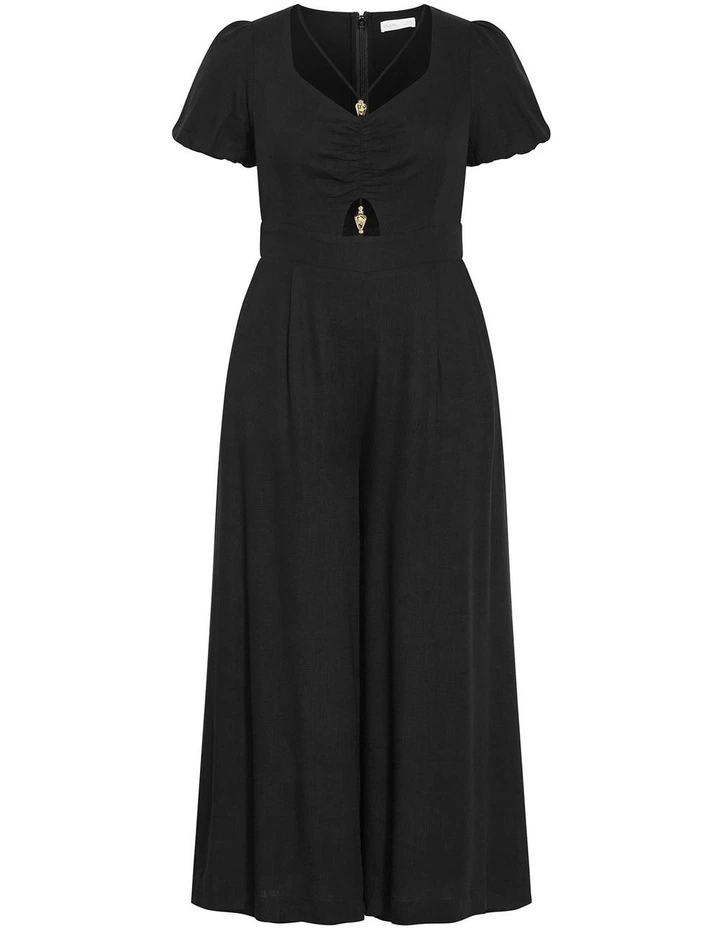 Ryan Bead Wide Leg Jumpsuit in Black image 3