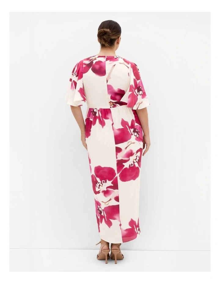 Braelynn Print Maxi Dress in Cream image 2