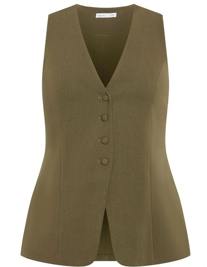 Tori Vest in Khaki image 3