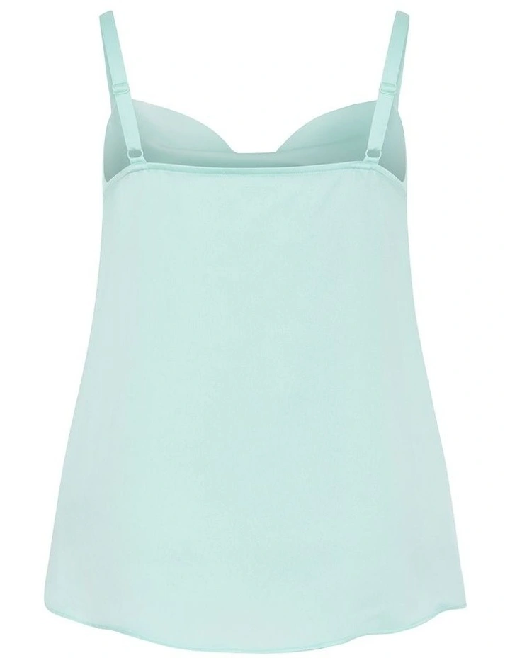 Cowl Neck Satin Cami in Spearmint image 4