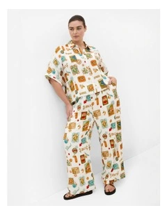 Amore Print Shirt in Cream