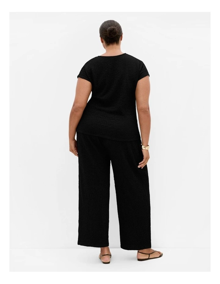 Zoie Side Tie Top in Black image 2