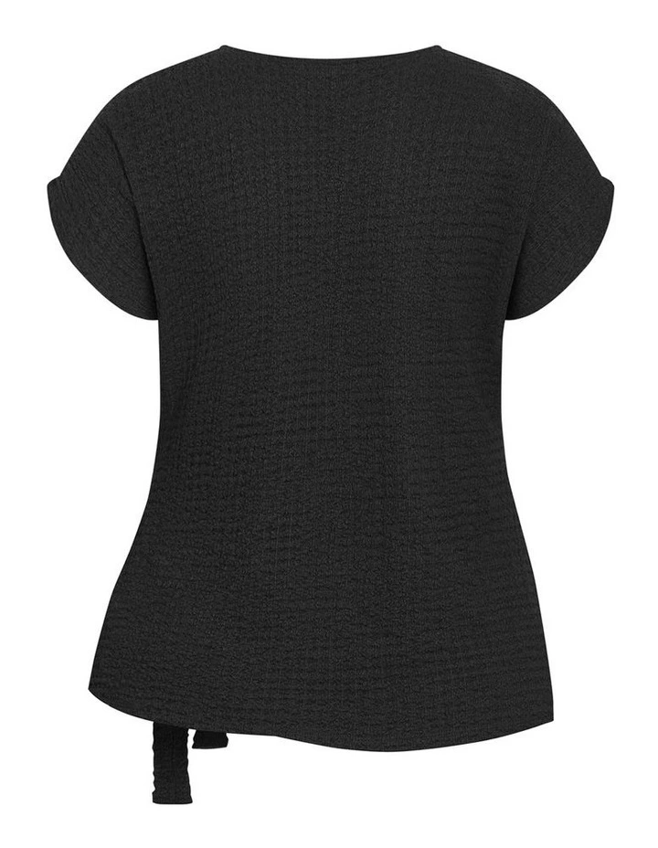 Zoie Side Tie Top in Black image 4