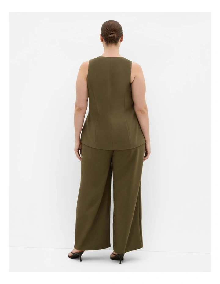 Tori Wide Leg Pant in Khaki image 2