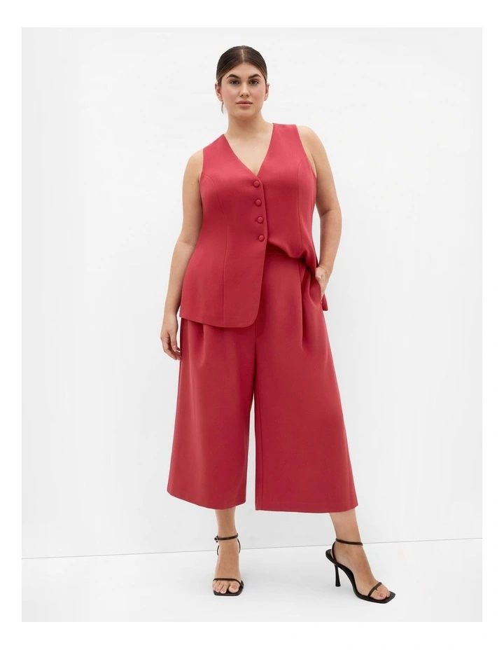 Tori Crop Wide Leg Pant in Sienna image 1