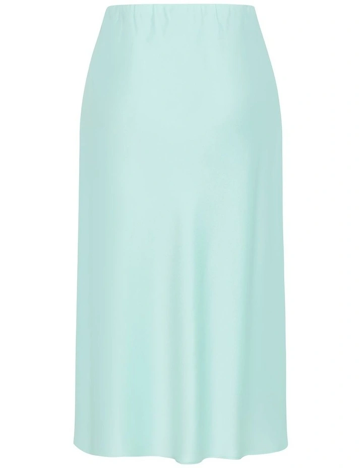 Miranda Satin Midi Skirt in Spearmint image 4