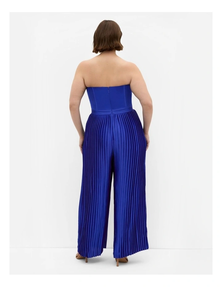 Palazzo Pleat Jumpsuit in Cobalt image 2