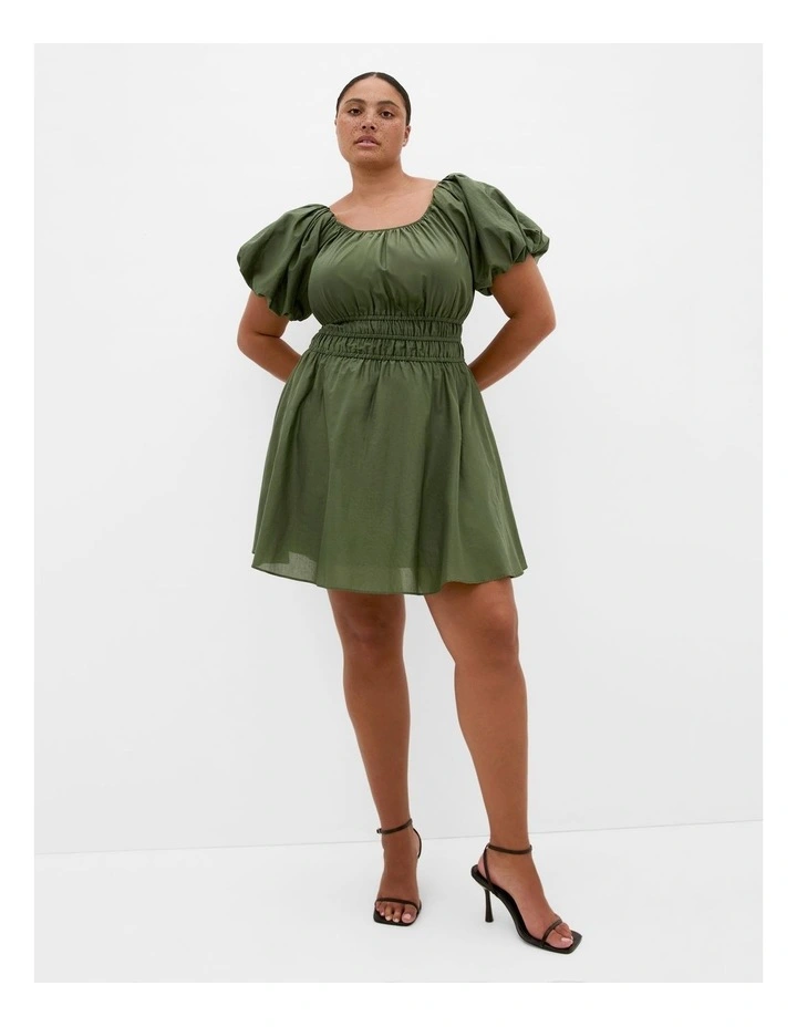 Lilli Mini Dress in Olive image 1