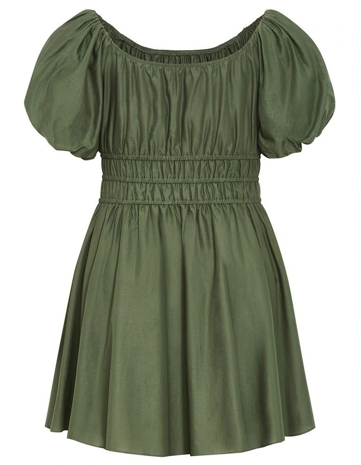 Lilli Mini Dress in Olive image 4