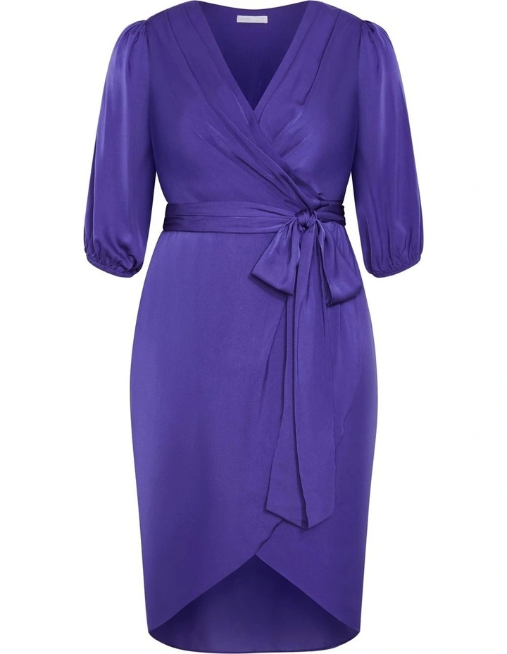 Plus Size Opulent Elbow Sleeve Dress in Violet image 5