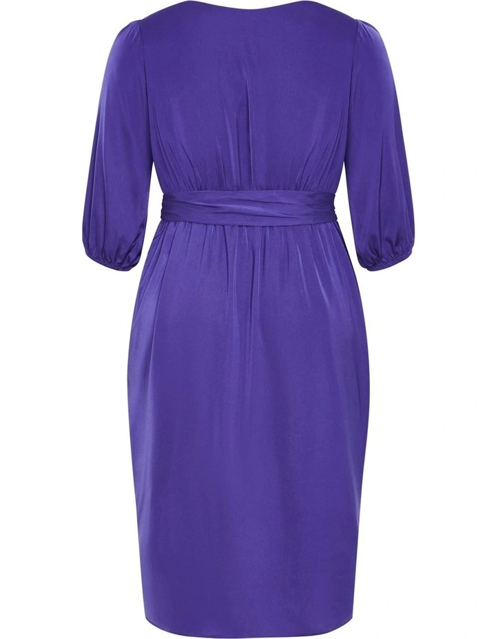 Plus Size Opulent Elbow Sleeve Dress in Violet image 6
