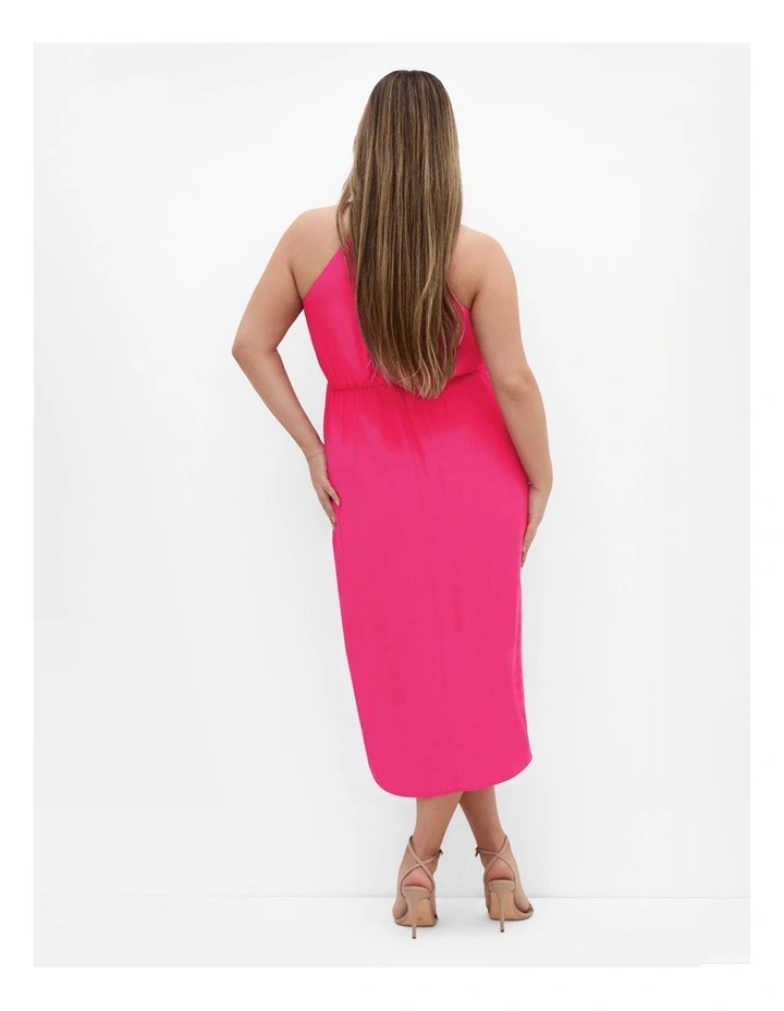 Plus Size Briella Midi Dress in Pink image 2
