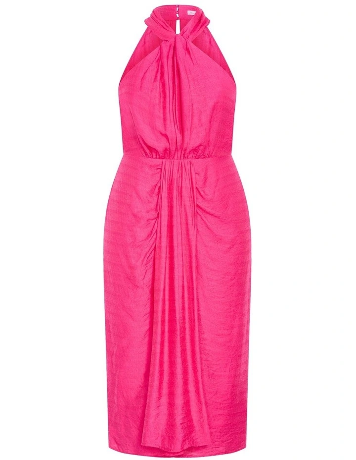 Plus Size Briella Midi Dress in Pink image 3