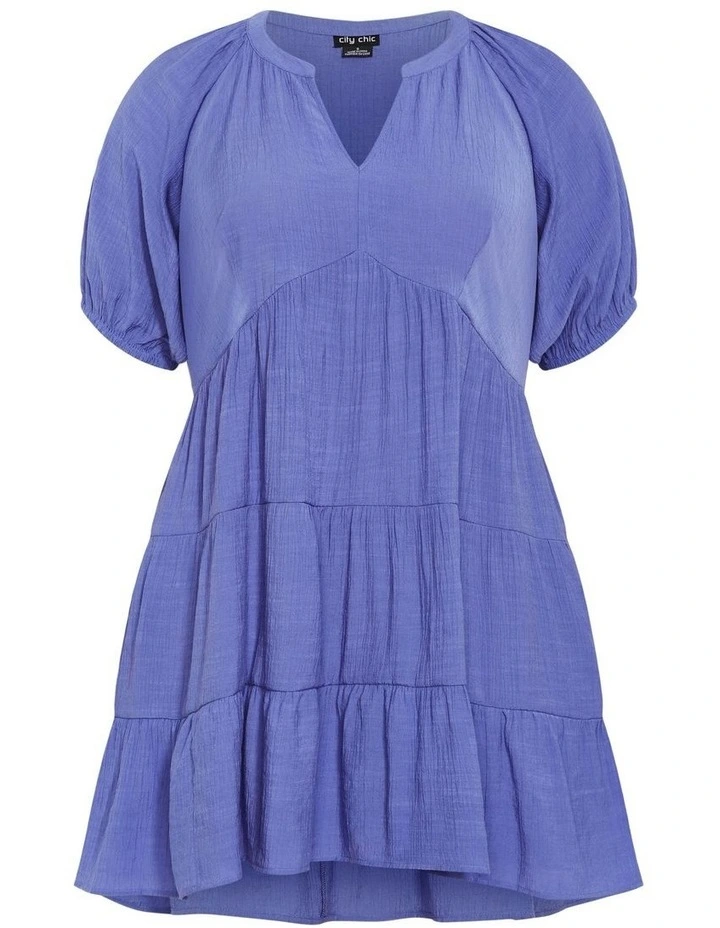 Plus Size Kara Tiered Mini Dress in Amethyst image 5