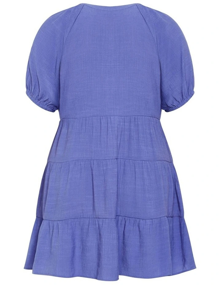 Plus Size Kara Tiered Mini Dress in Amethyst image 6