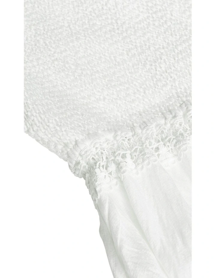 Plus Size Aura Shirred Bodice Dress in Ivory image 7