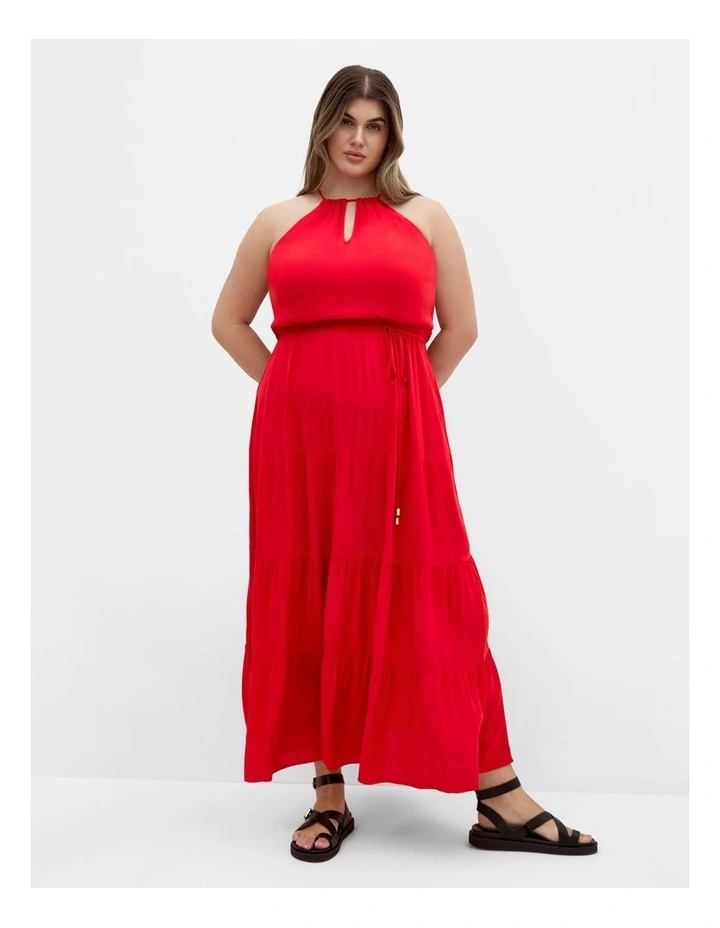 Plus Size Stacey Maxi Dress in Crimson image 1