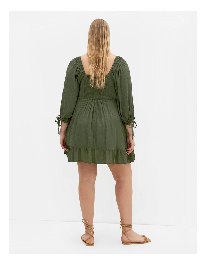 Plus Size Allegra Mini Dress in Khaki image 2
