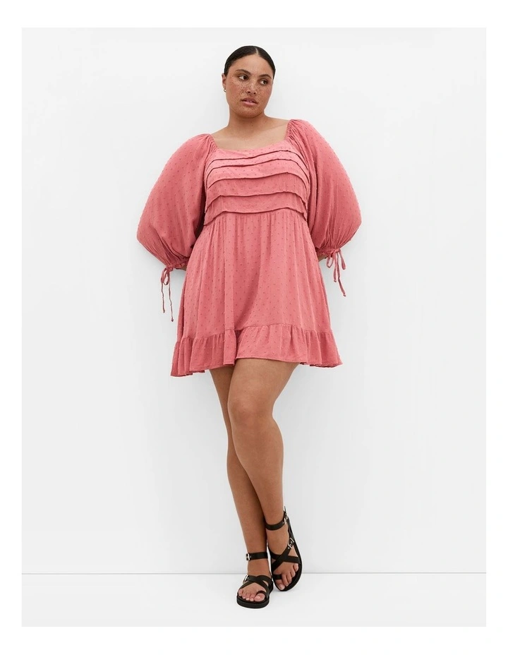 Plus Size Allegra Mini Dress in Rosewood image 1