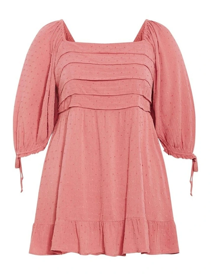 Plus Size Allegra Mini Dress in Rosewood image 5