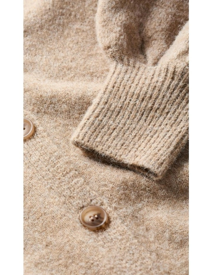 Plus Size Eleni Cardigan Midi Dress in Taupe Marle image 7