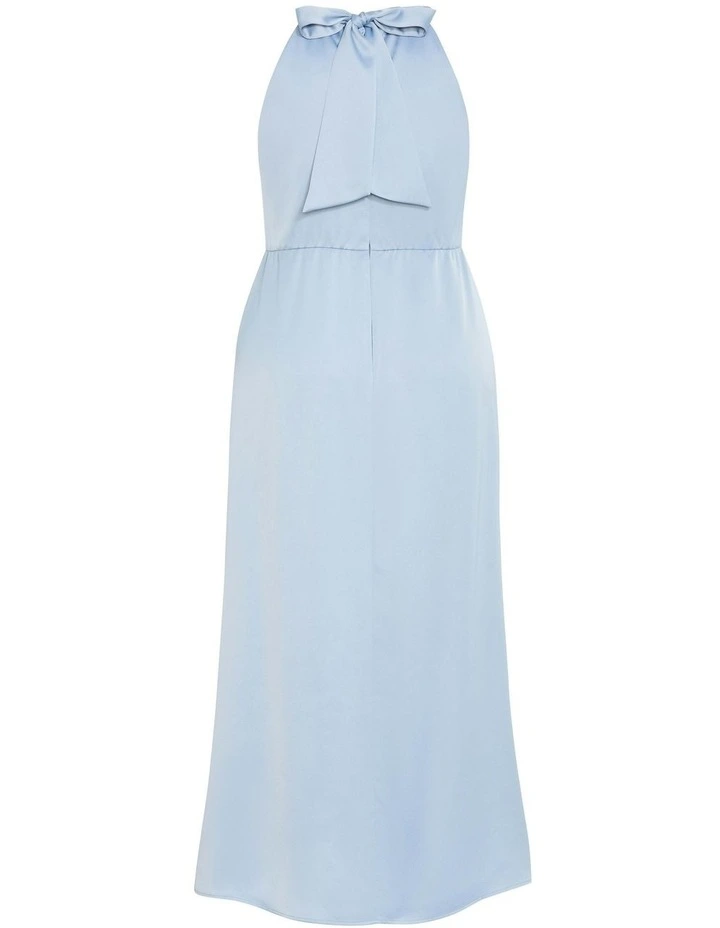 Plus Size Celina Halter Maxi Dress in Dusty Blue image 6