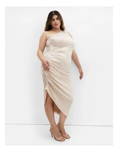 Plus Size Orbit Dress in Champagne