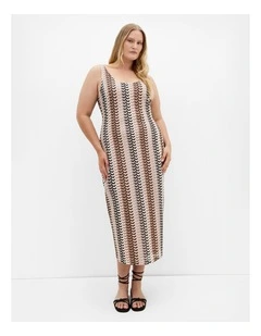 Plus Size Leilani Stripe Dress in Multi