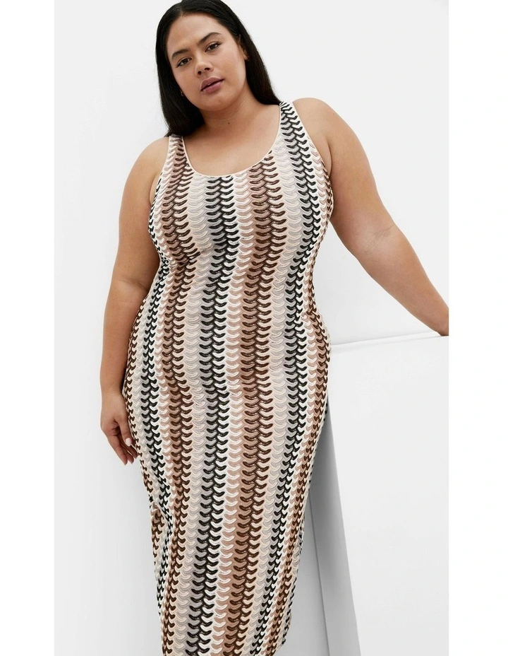 Plus Size Leilani Stripe Dress in Multi image 5