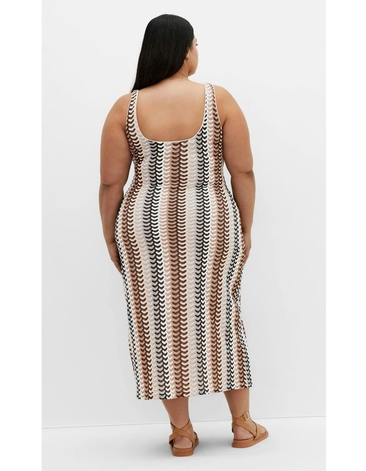 Plus Size Leilani Stripe Dress in Multi image 6