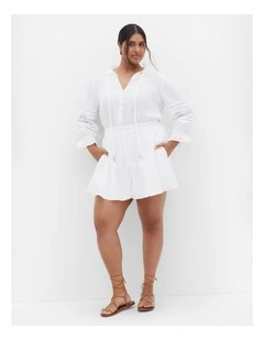 Plus Size Faye Playsuit in Ivory
