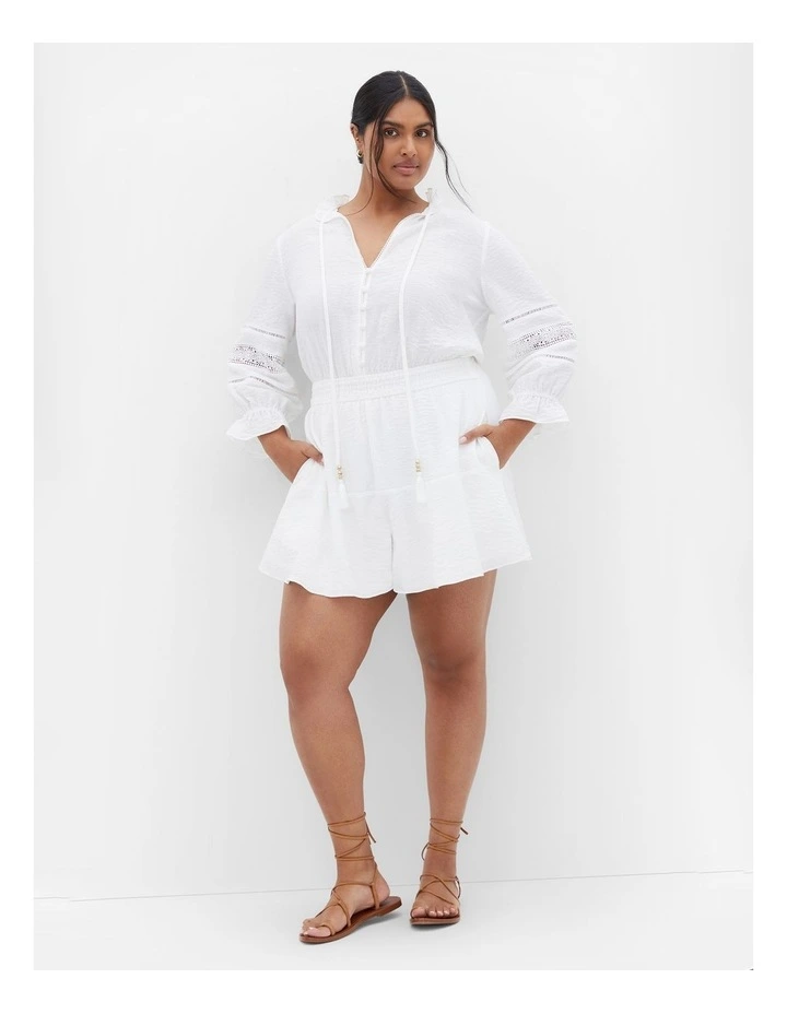 Plus Size Faye Playsuit in Ivory image 1