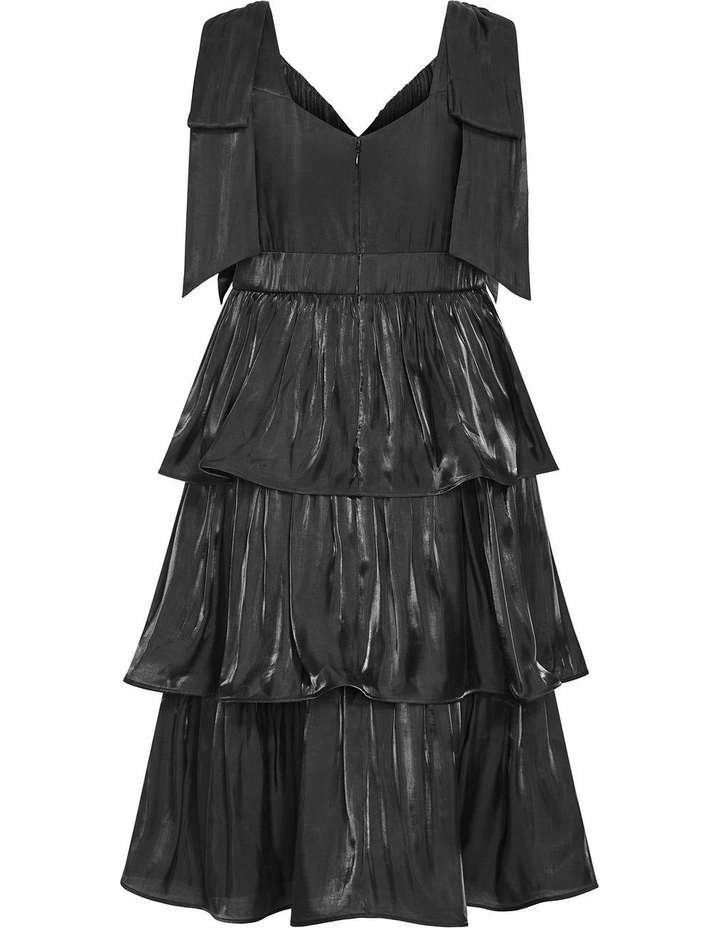 Plus Size Betty Bow Midi Dress in Black image 4