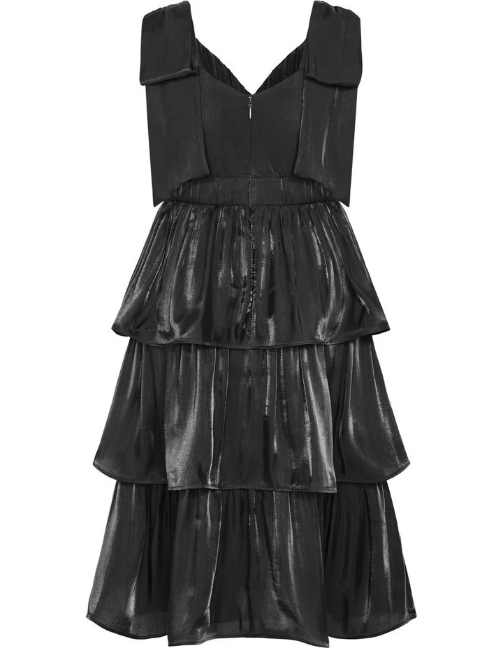 Plus Size Betty Bow Midi Dress in Black image 6