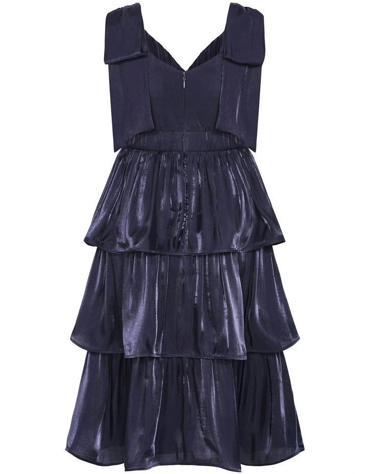 Plus Size Betty Bow Midi Dress in Navy image 4